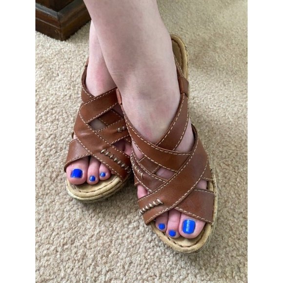 NATURALIZER Strappy Cork Wedge Sandals N5 COMFORT WOMEN'S Shoe Size 7 M - Picture 1 of 11